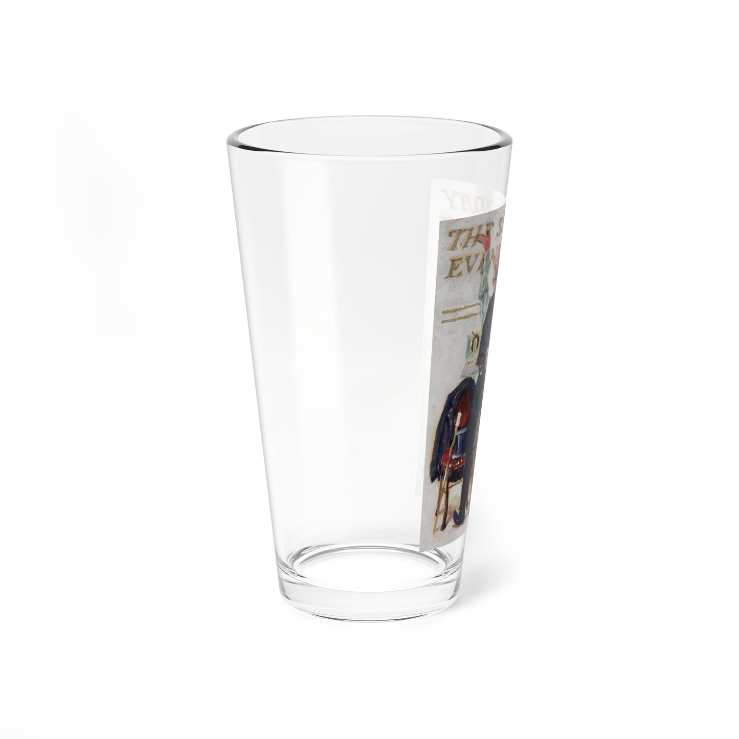 Saturday Evening Post preliminary cover study (Magazine Illustration) Pint Glass 16oz-Go Mug Yourself