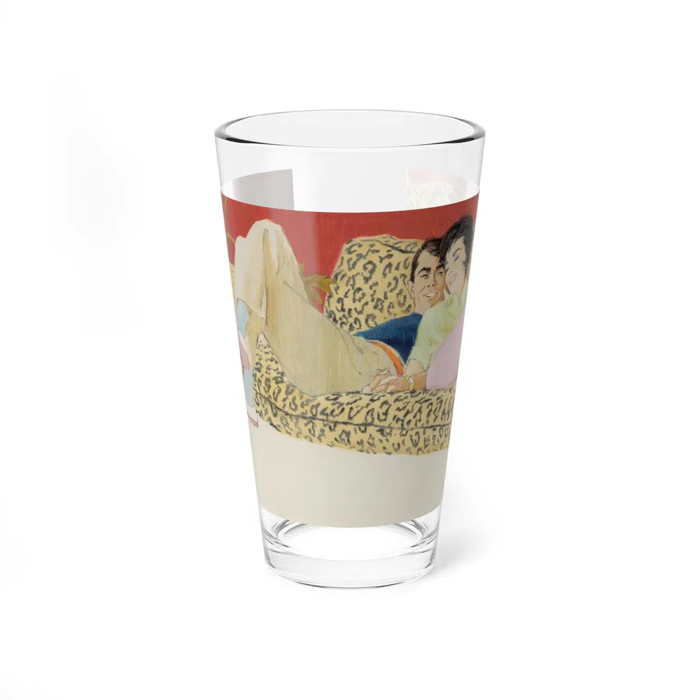 Saturday In, probable magazine illustration (Magazine Illustration) Pint Glass 16oz-16oz-Go Mug Yourself