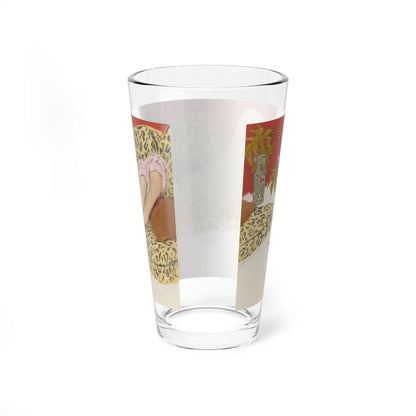 Saturday In, probable magazine illustration (Magazine Illustration) Pint Glass 16oz-Go Mug Yourself