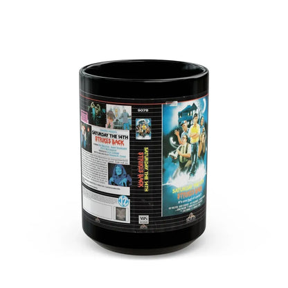 SATURDAY THE 14TH STRIKES BACK (VHS COVER) - Black Coffee Mug 15oz - Go Mug Yourself