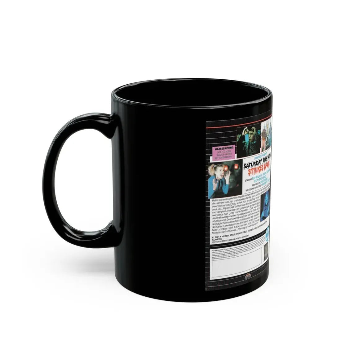 SATURDAY THE 14TH STRIKES BACK (VHS COVER) - Black Coffee Mug - Go Mug Yourself