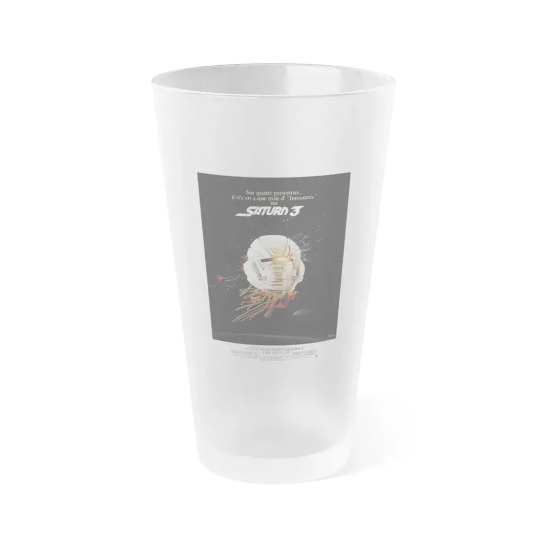 SATURN 3 (FRENCH) 1980 Movie Poster - Frosted Pint Glass 16oz 16oz Frosted - Go Mug Yourself