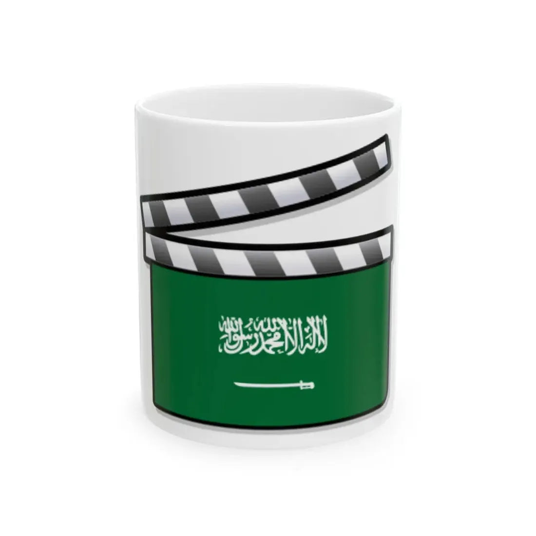 Saudi Arabia film clapperboard (Saudi Arabia) White Coffee Mug 11oz - Go Mug Yourself