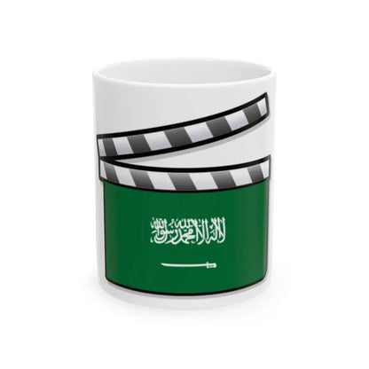 Saudi Arabia film clapperboard (Saudi Arabia) White Coffee Mug 11oz - Go Mug Yourself