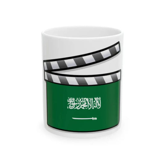 Saudi Arabia film clapperboard (Saudi Arabia) White Coffee Mug 11oz - Go Mug Yourself