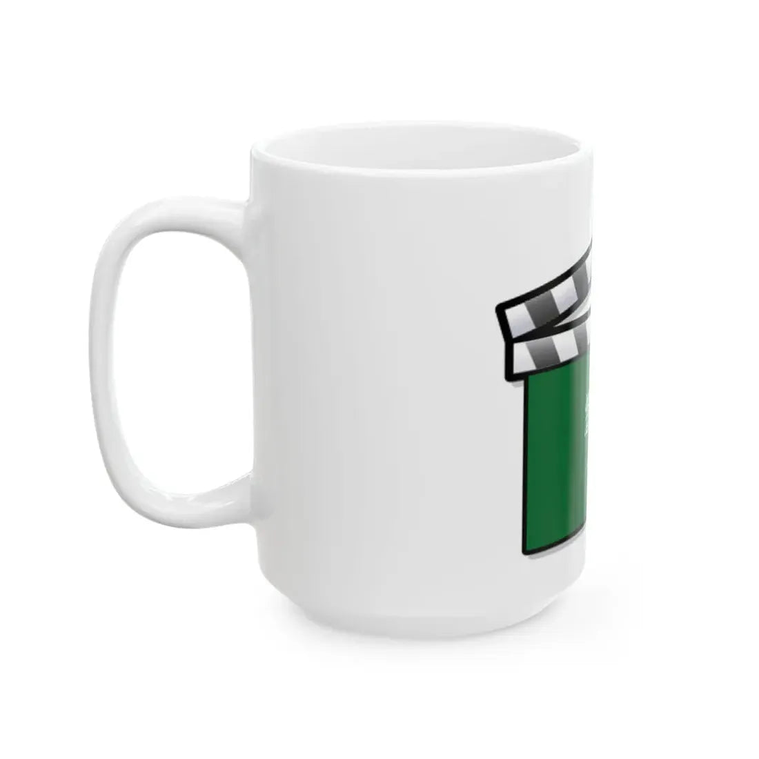Saudi Arabia film clapperboard (Saudi Arabia) White Coffee Mug - Go Mug Yourself