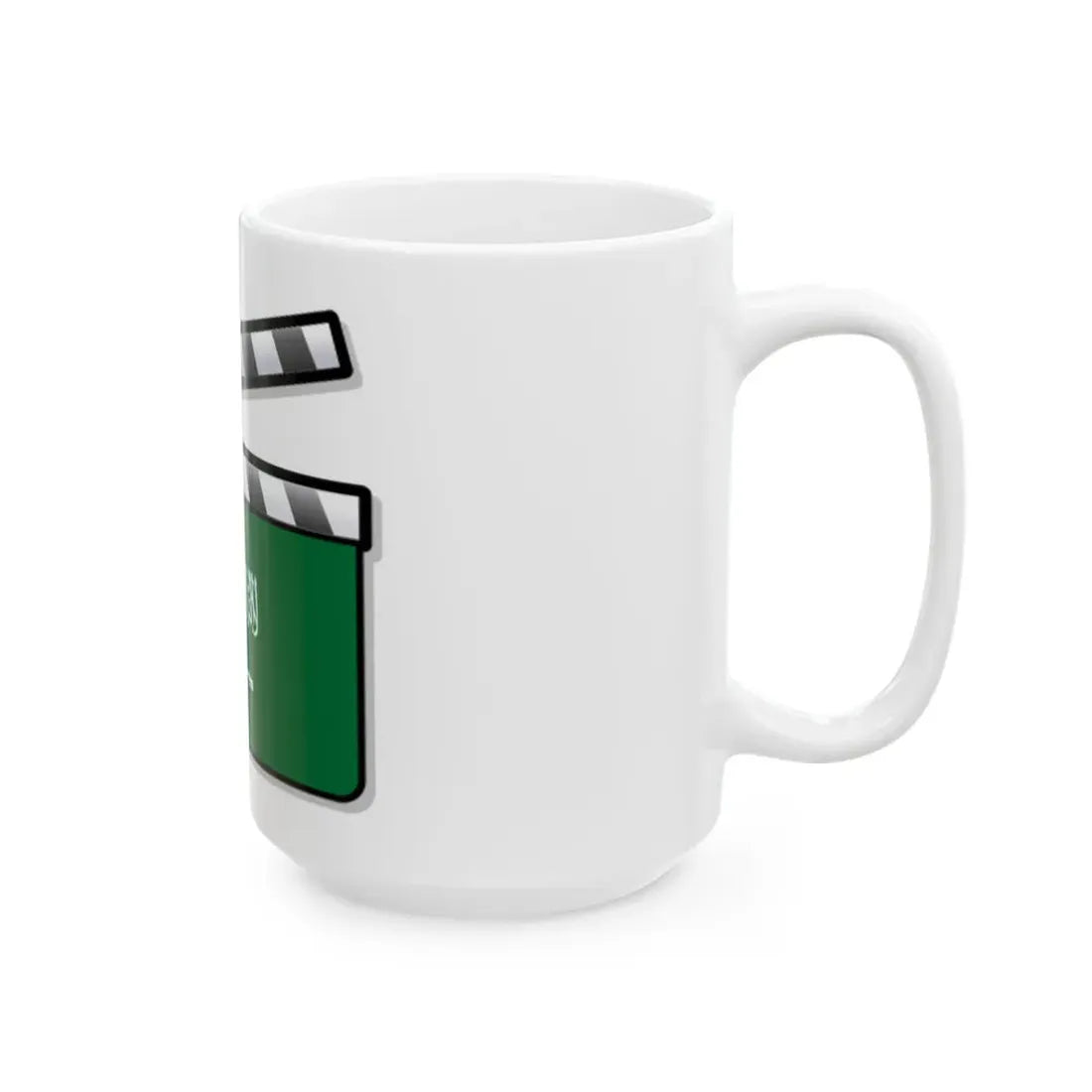 Saudi Arabia film clapperboard (Saudi Arabia) White Coffee Mug - Go Mug Yourself