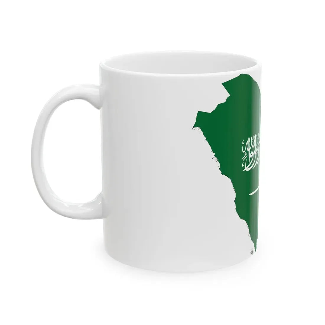 Saudi Arabia-Flagmap (Saudi Arabia) White Coffee Mug - Go Mug Yourself