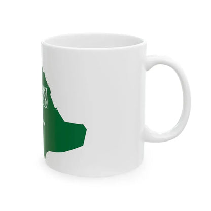 Saudi Arabia-Flagmap (Saudi Arabia) White Coffee Mug - Go Mug Yourself