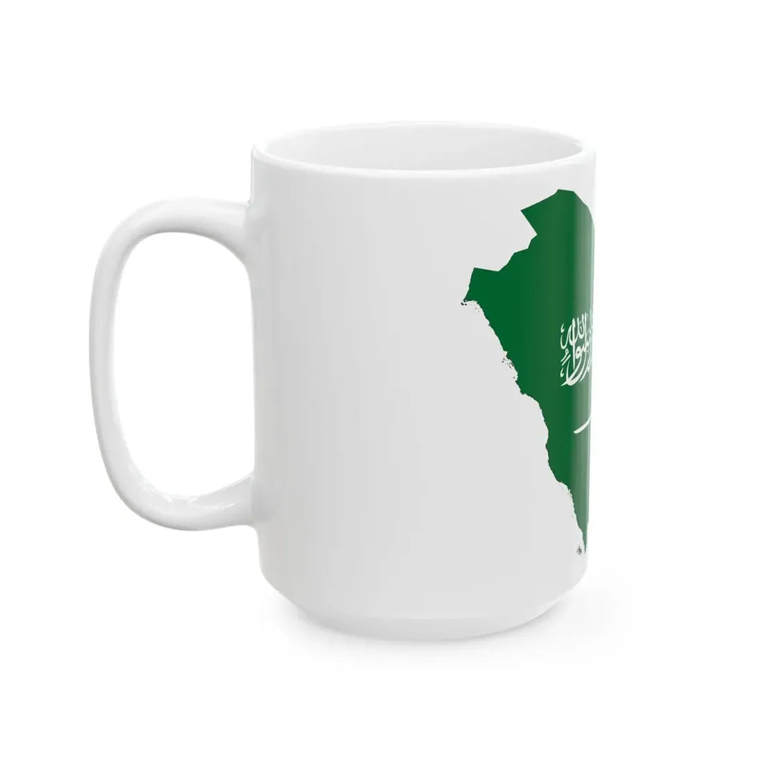 Saudi Arabia-Flagmap (Saudi Arabia) White Coffee Mug - Go Mug Yourself