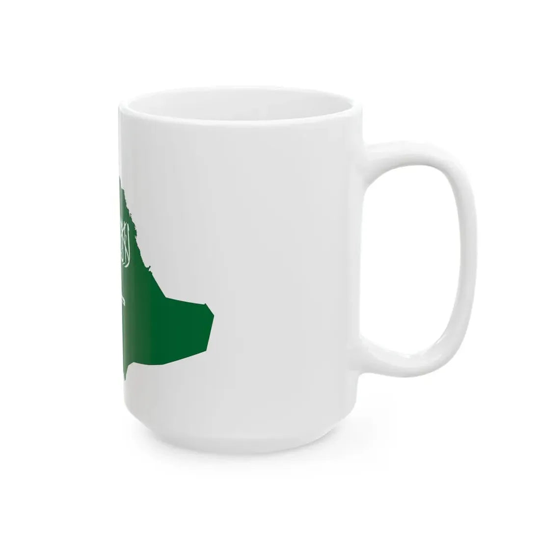Saudi Arabia-Flagmap (Saudi Arabia) White Coffee Mug - Go Mug Yourself