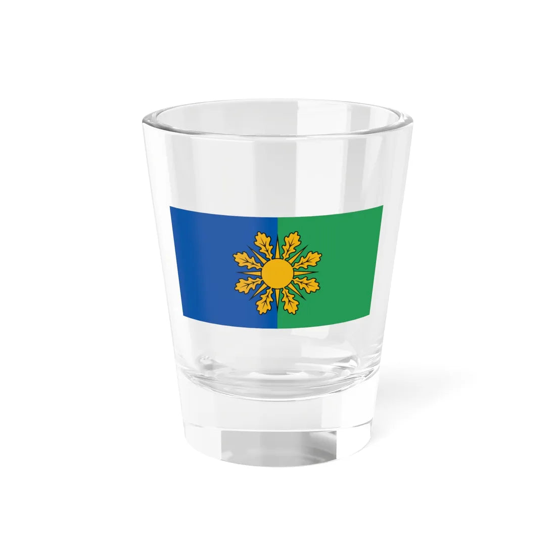 Saulkrastu novada karogs (Latvia) Shot Glass 1.5oz 1.5oz - Go Mug Yourself