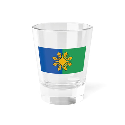 Saulkrastu novada karogs (Latvia) Shot Glass 1.5oz 1.5oz - Go Mug Yourself