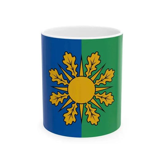 Saulkrastu novada karogs (Latvia) White Coffee Mug 11oz - Go Mug Yourself
