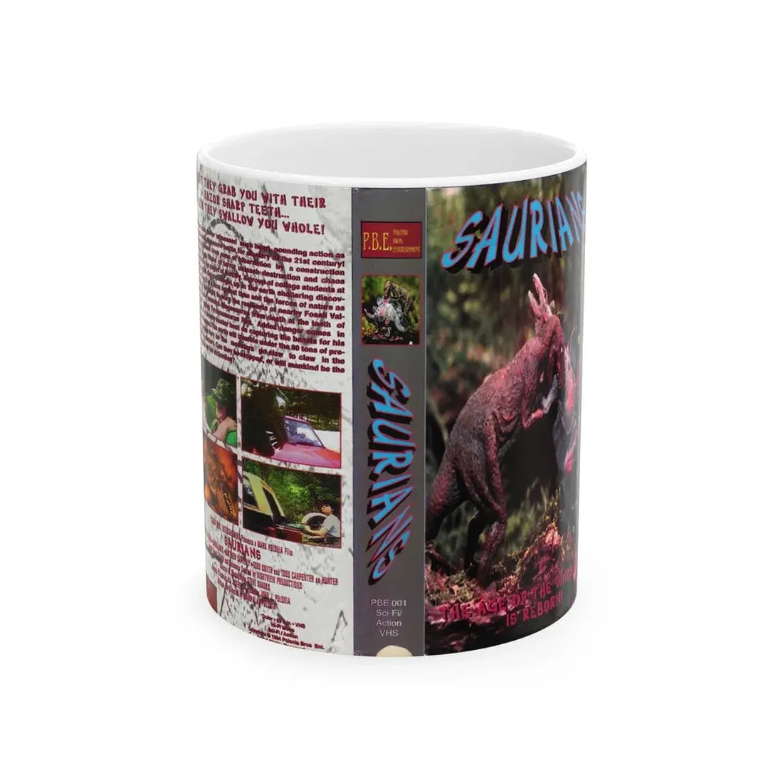 SAURIANS (VHS COVER) - White Coffee Mug 11oz - Go Mug Yourself