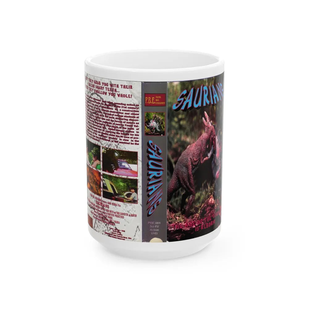 SAURIANS (VHS COVER) - White Coffee Mug-15oz-Go Mug Yourself