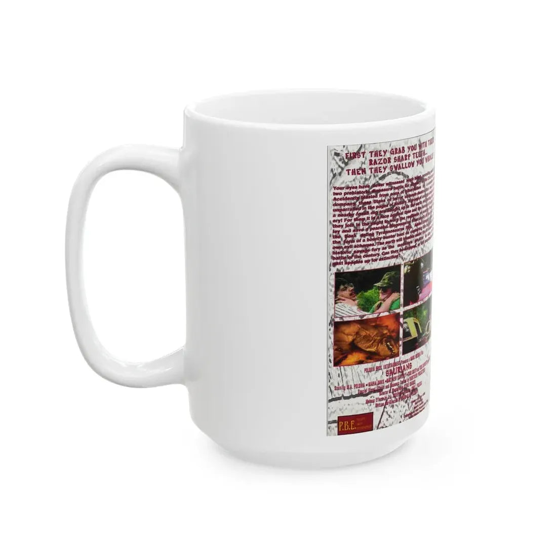 SAURIANS (VHS COVER) - White Coffee Mug - Go Mug Yourself
