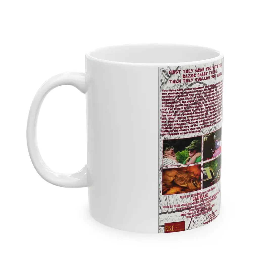 SAURIANS (VHS COVER) - White Coffee Mug - Go Mug Yourself