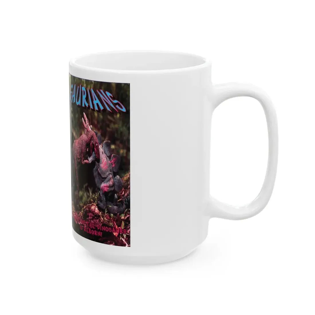 SAURIANS (VHS COVER) - White Coffee Mug - Go Mug Yourself