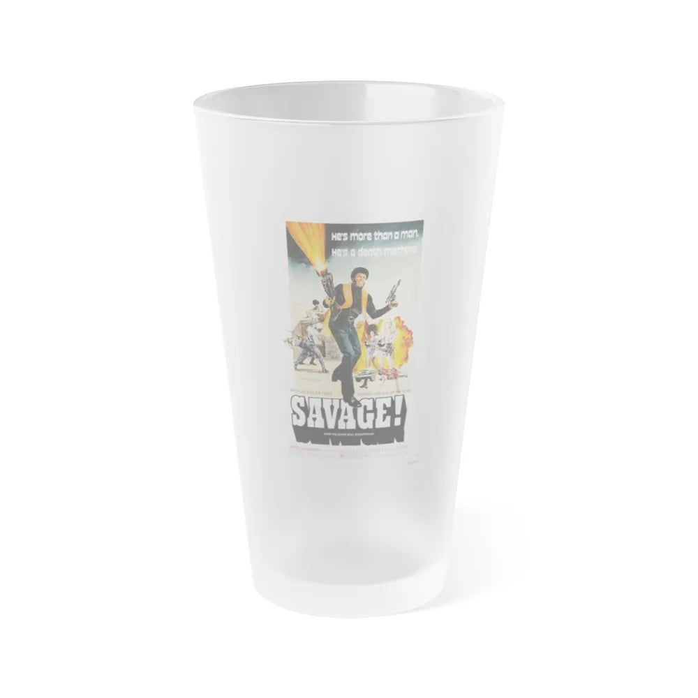 SAVAGE 1973 Movie Poster - Frosted Pint Glass 16oz-16oz-Frosted-Go Mug Yourself