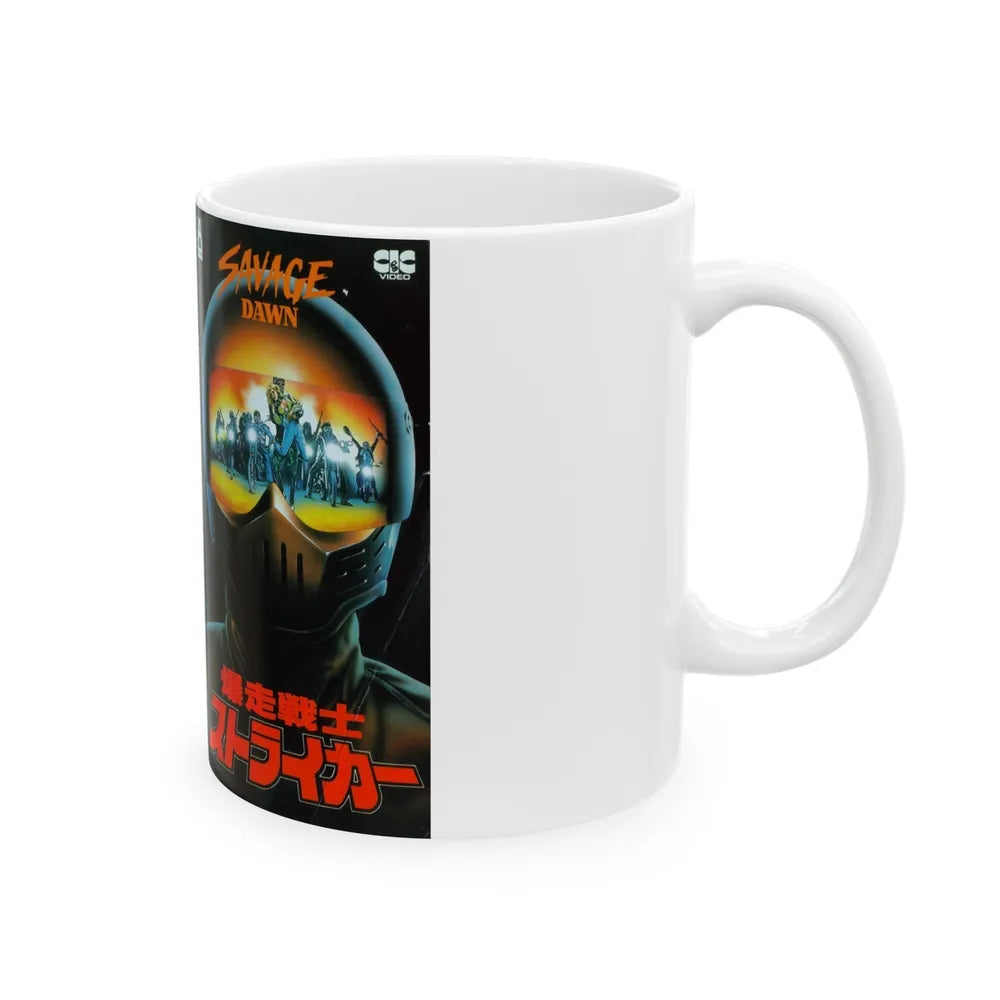 SAVAGE DAWN (VHS COVER) - White Coffee Mug-Go Mug Yourself