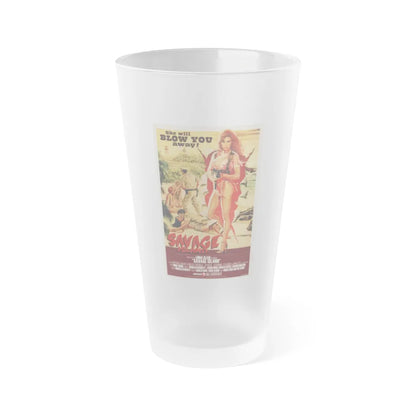 SAVAGE ISLAND (2) 1985 Movie Poster - Frosted Pint Glass 16oz-16oz-Frosted-Go Mug Yourself