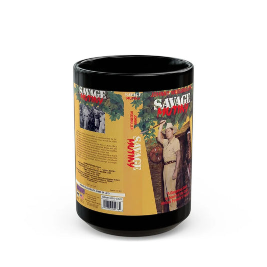 SAVAGE MUTINY (VHS COVER) - Black Coffee Mug-15oz-Go Mug Yourself