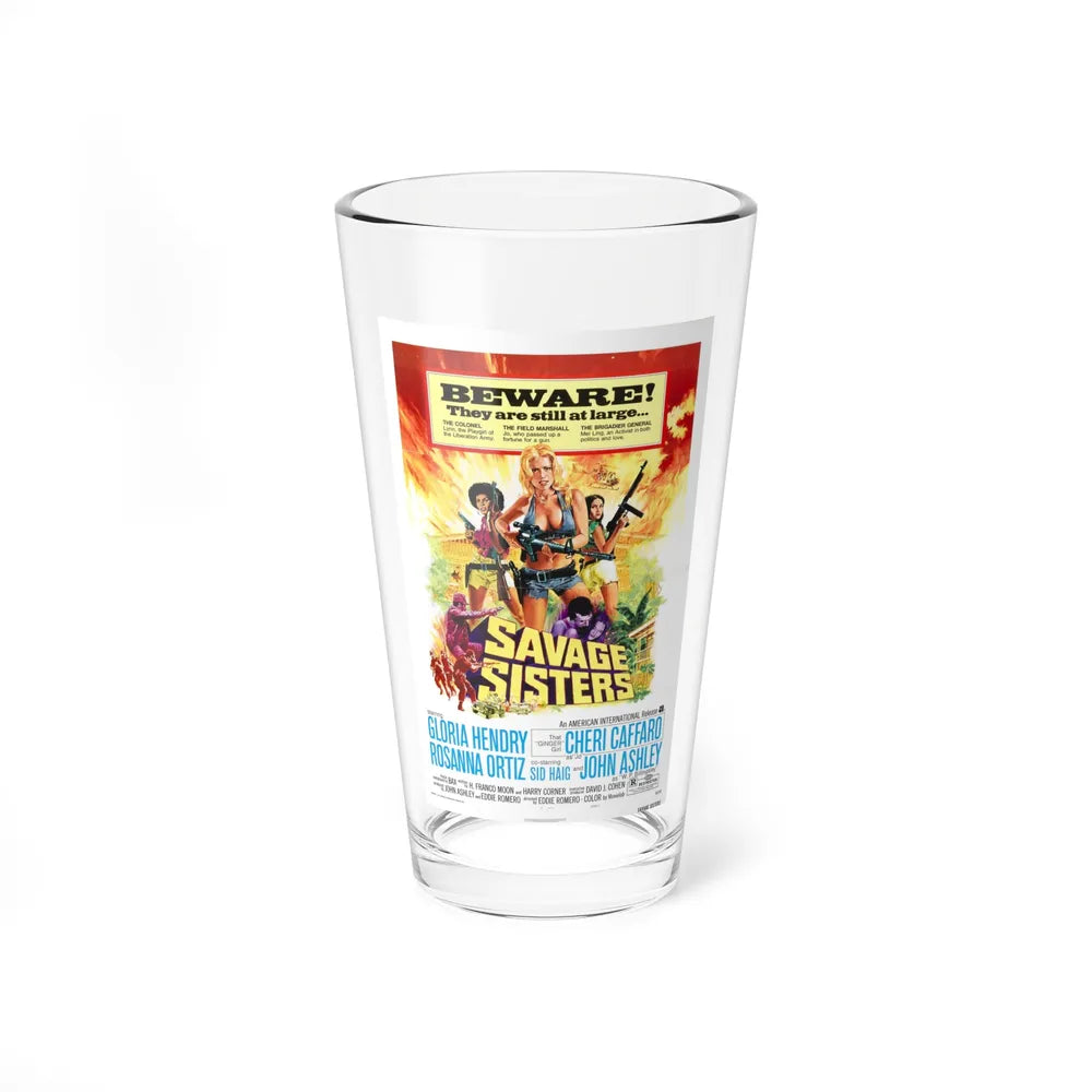 SAVAGE SISTERS 1974 Movie Poster - Pint Glass 16oz-16oz-Go Mug Yourself