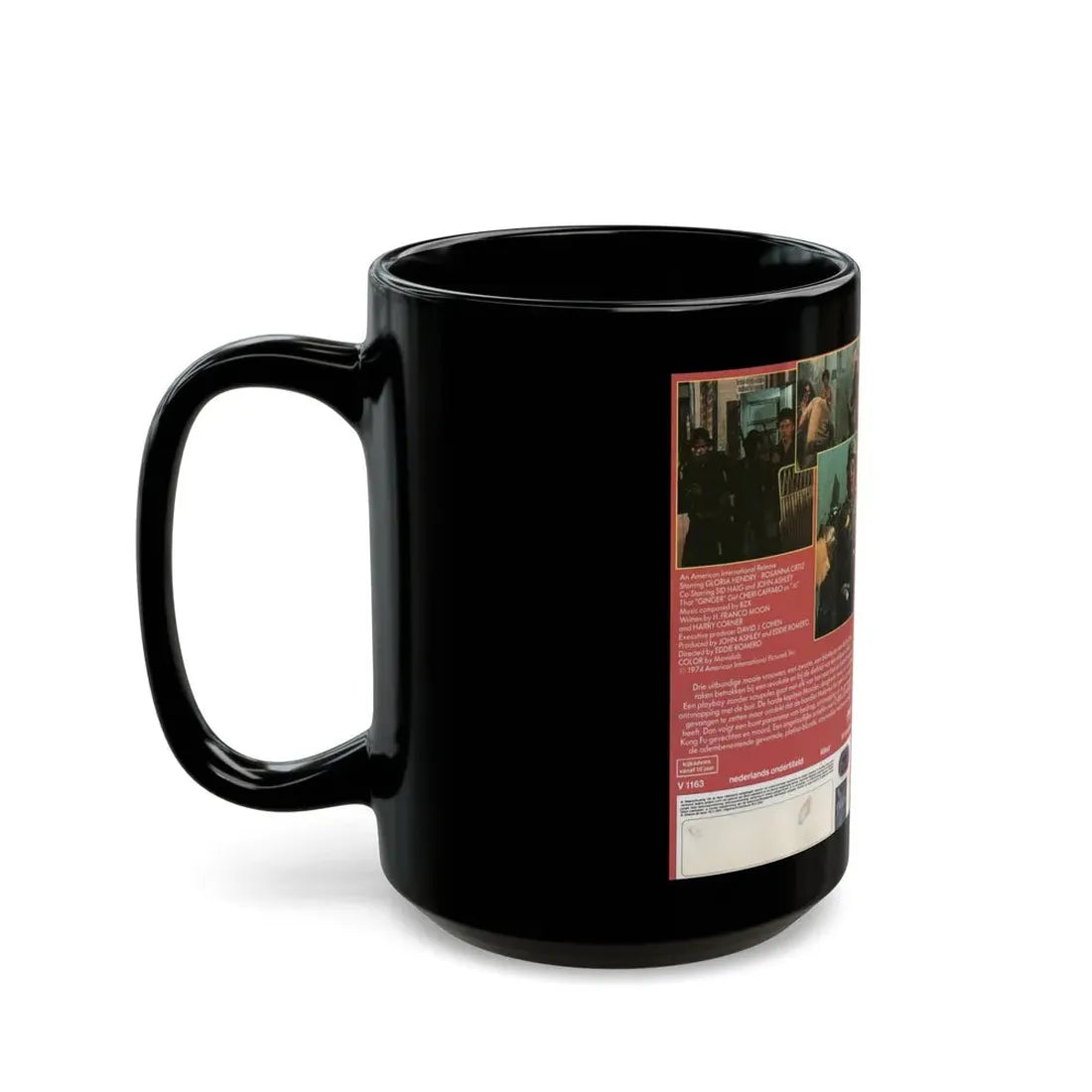 SAVAGE SISTERS GLORIA HENDRY (VHS COVER) - Black Coffee Mug - Go Mug Yourself