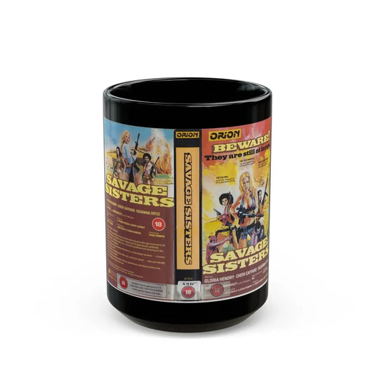 SAVAGE SISTERS ORION (VHS COVER) - Black Coffee Mug 15oz - Go Mug Yourself