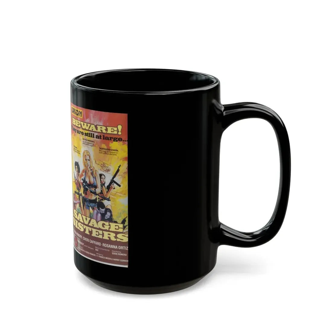 SAVAGE SISTERS ORION (VHS COVER) - Black Coffee Mug - Go Mug Yourself