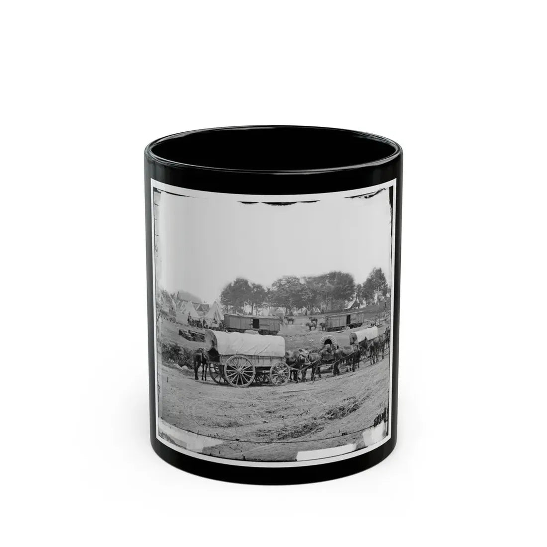 Savage Station, Va. Headquarters Of Gen. George B. Mcclellan On The Richmond & York River Railroad (U.S. Civil War) Black Coffee Mug 11oz - Go Mug Yourself