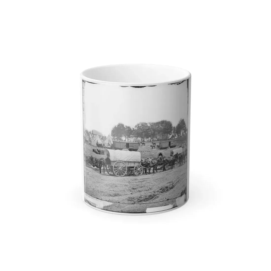 Savage Station, Va. Headquarters of Gen. George B. Mcclellan on the Richmond & York River Railroad (U.S. Civil War) Color Changing Coffee Mug 11oz - Go Mug Yourself