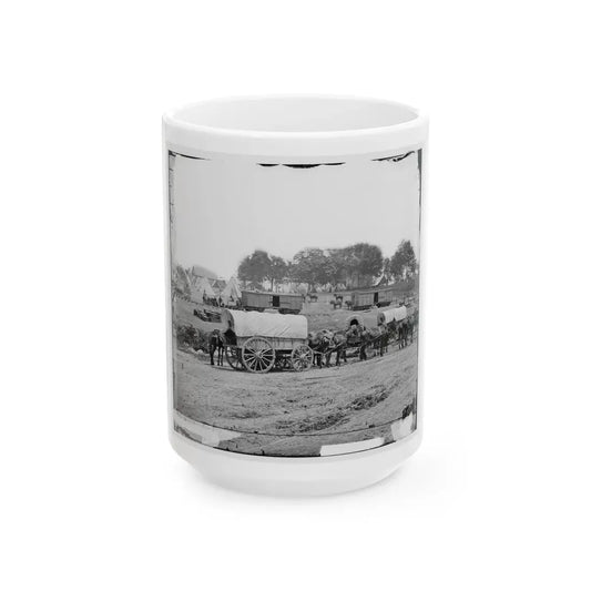 Savage Station, Va. Headquarters Of Gen. George B. Mcclellan On The Richmond & York River Railroad (U.S. Civil War) White Coffee Mug 15oz - Go Mug Yourself