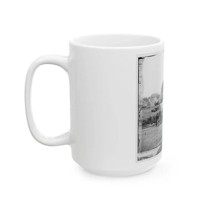 Savage Station, Va. Headquarters Of Gen. George B. Mcclellan On The Richmond & York River Railroad (U.S. Civil War) White Coffee Mug - Go Mug Yourself