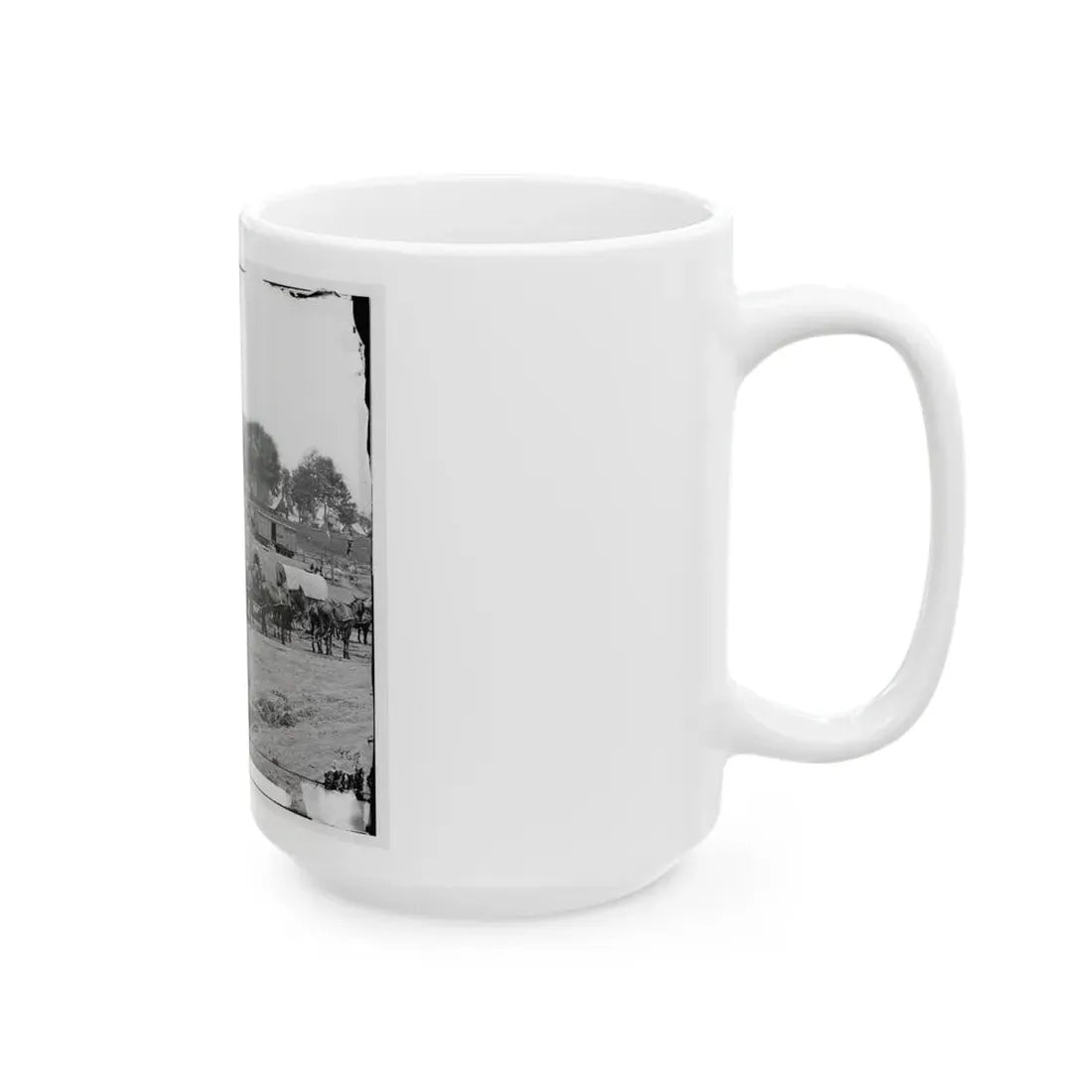 Savage Station, Va. Headquarters Of Gen. George B. Mcclellan On The Richmond & York River Railroad (U.S. Civil War) White Coffee Mug - Go Mug Yourself