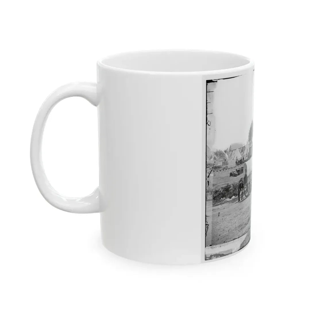 Savage Station, Va. Headquarters Of Gen. George B. Mcclellan On The Richmond & York River Railroad (U.S. Civil War) White Coffee Mug - Go Mug Yourself