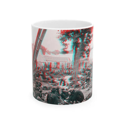 Savage Station, Va. Union Field Hospital After The Battle Of June 27, During The Civil War (U.S. Civil War) White Coffee Mug 11oz - Go Mug Yourself