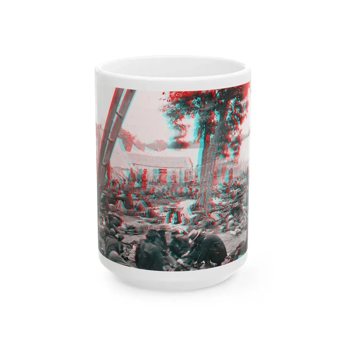 Savage Station, Va. Union Field Hospital After The Battle Of June 27, During The Civil War (U.S. Civil War) White Coffee Mug 15oz - Go Mug Yourself
