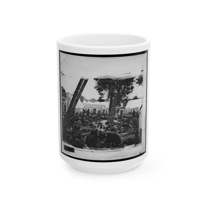 Savage Station, Va. Field Hospital After The Battle Of June 27 (U.S. Civil War) White Coffee Mug-15oz-Go Mug Yourself