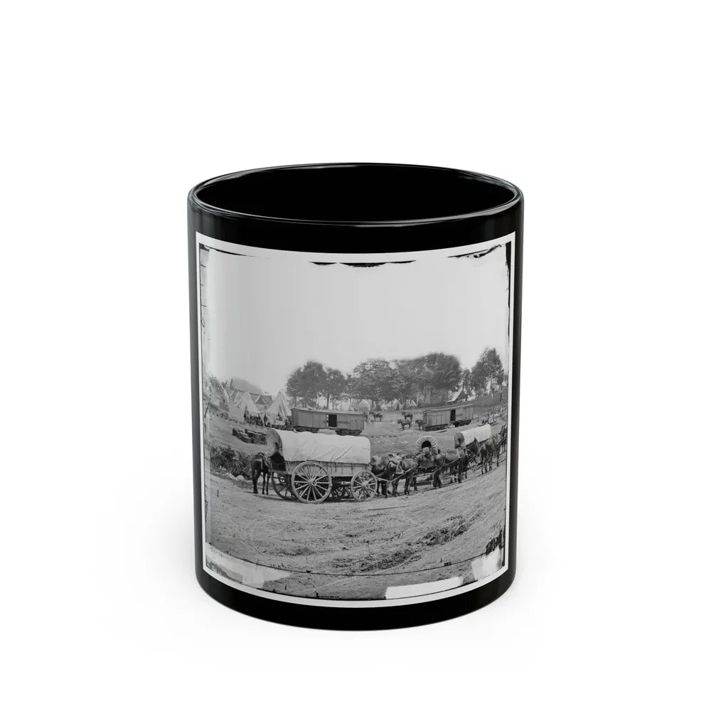 Savage Station, Va. Headquarters Of Gen. George B. Mcclellan On The Richmond & York River Railroad (U.S. Civil War) Black Coffee Mug-11oz-Go Mug Yourself