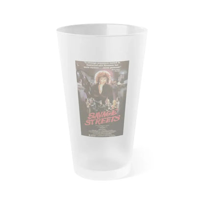 SAVAGE STREETS (2) 1984 Movie Poster - Frosted Pint Glass 16oz 16oz Frosted - Go Mug Yourself