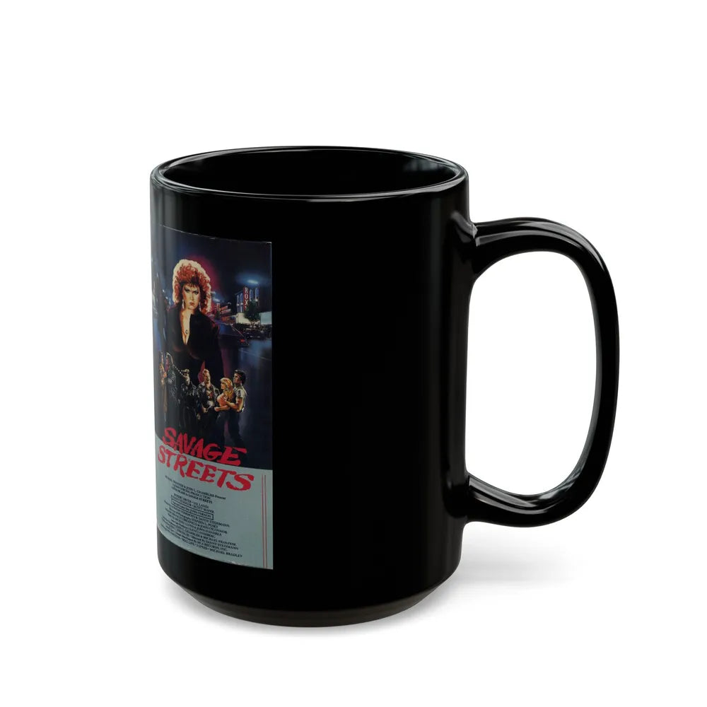 SAVAGE STREETS (VHS COVER) - Black Coffee Mug-Go Mug Yourself