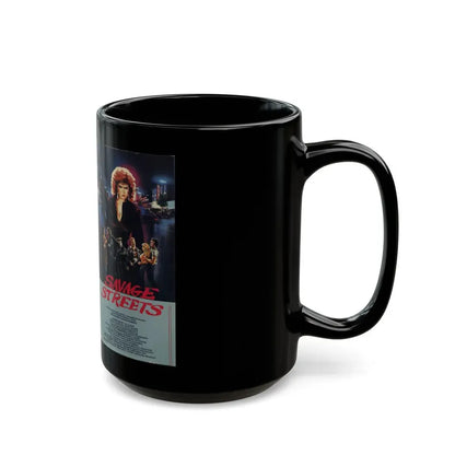 SAVAGE STREETS (VHS COVER) - Black Coffee Mug - Go Mug Yourself