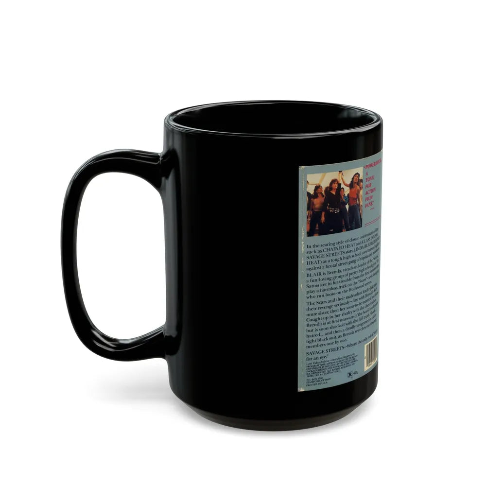 SAVAGE STREETS (VHS COVER) - Black Coffee Mug-Go Mug Yourself