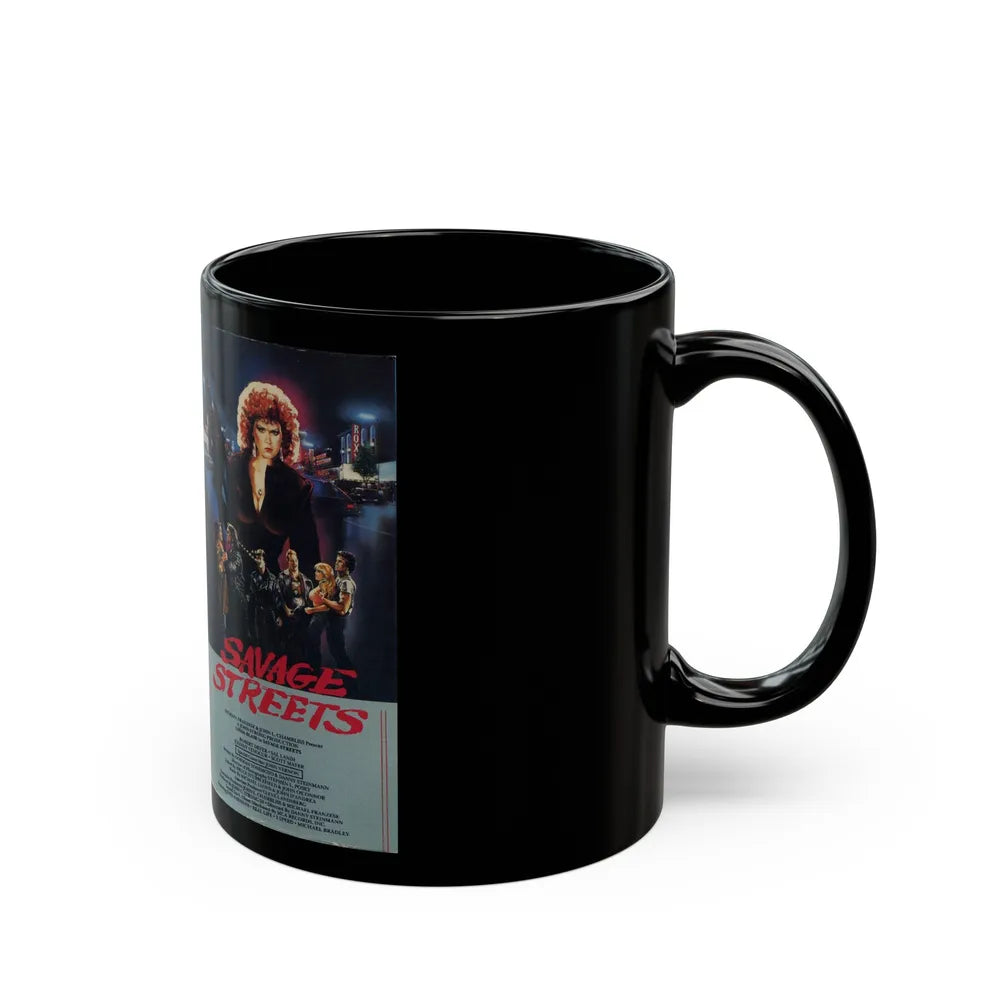 SAVAGE STREETS (VHS COVER) - Black Coffee Mug-Go Mug Yourself