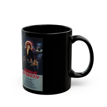 SAVAGE STREETS (VHS COVER) - Black Coffee Mug - Go Mug Yourself