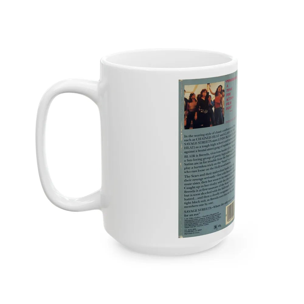 SAVAGE STREETS (VHS COVER) - White Coffee Mug-Go Mug Yourself