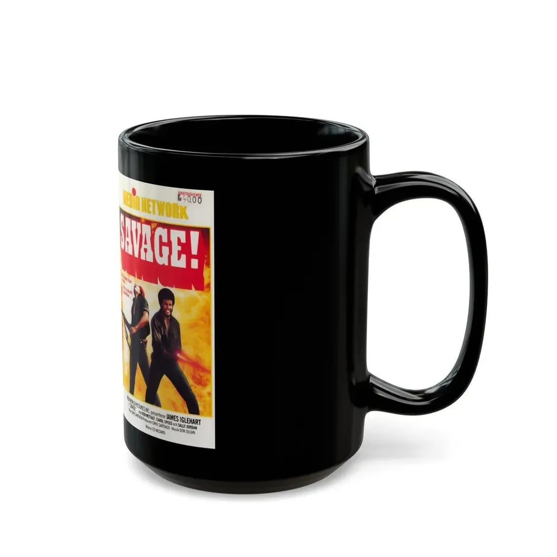 SAVAGE (VHS COVER) - Black Coffee Mug - Go Mug Yourself