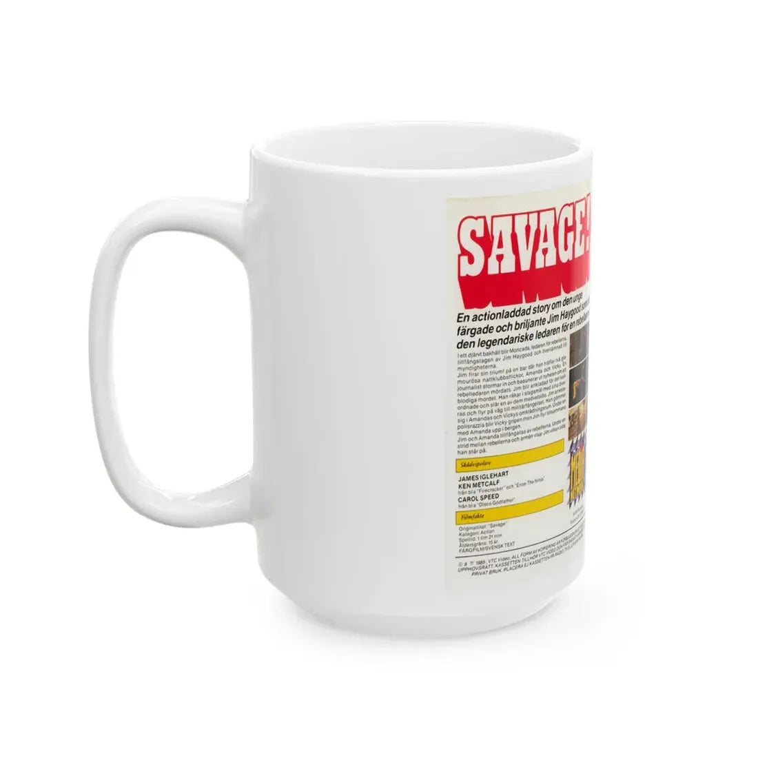 SAVAGE (VHS COVER) - White Coffee Mug - Go Mug Yourself